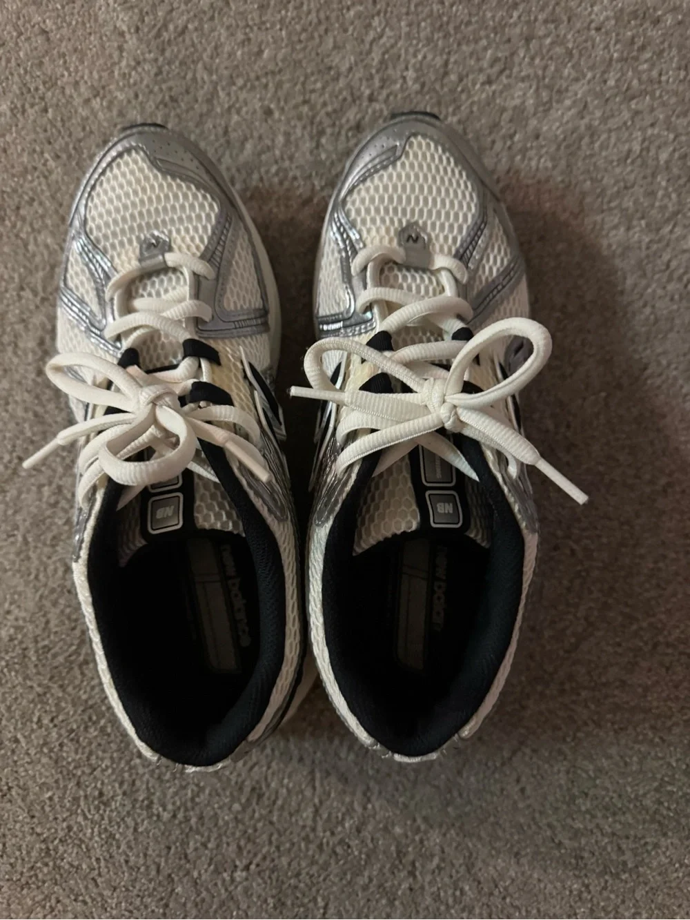 New Balance White Silver Men's Sneakers 1906 R