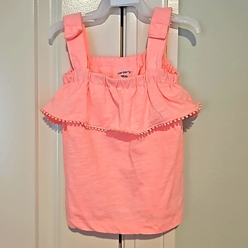 18m coral pink bright tank top *