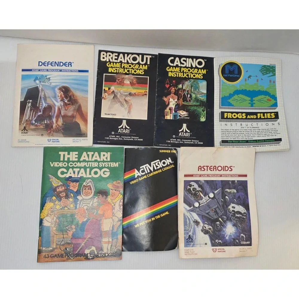 Vintage Atari Manuals Catalog Lot Defender Asteroids Breakout‎