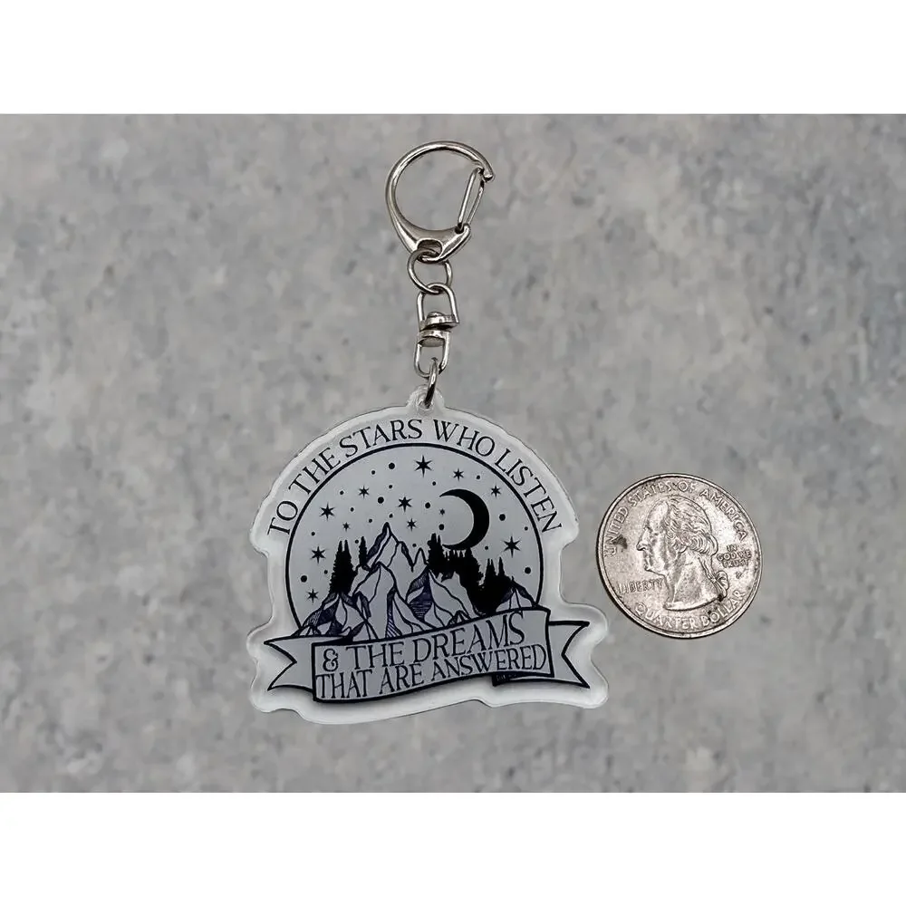ACOTAR Quote Acrylic Keychain, Fantasy Reader Gift