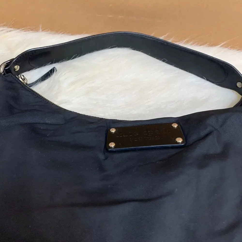 KATE SPADE Black Microfiber Nylon Vintage CLINTON Street SERENA Hobo