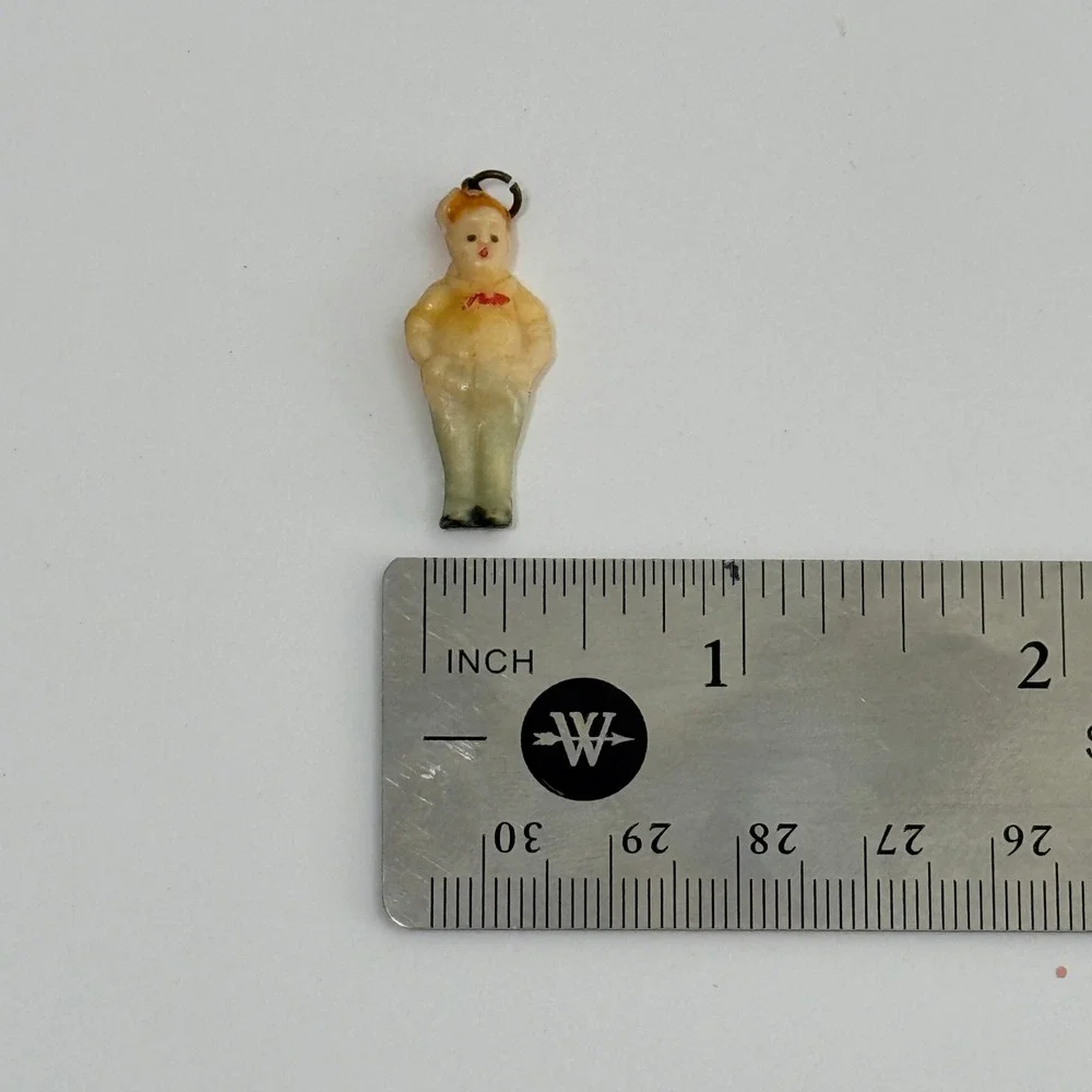 Unbranded Miniature Boy Charm Vintage Tiny Figurine OS Multi Celluloid