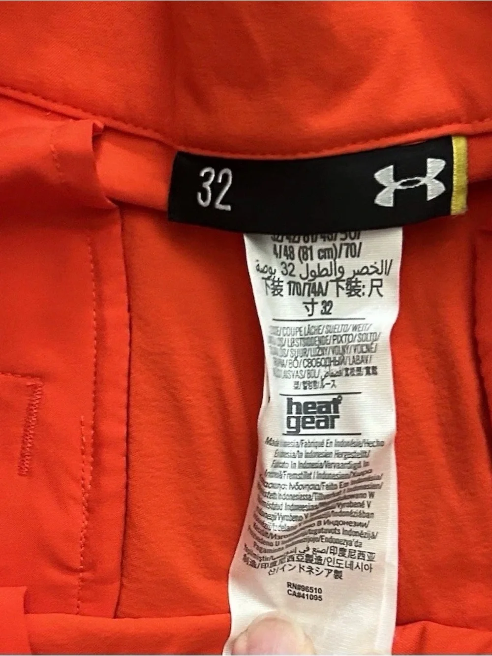 Under Armour vibrant orange