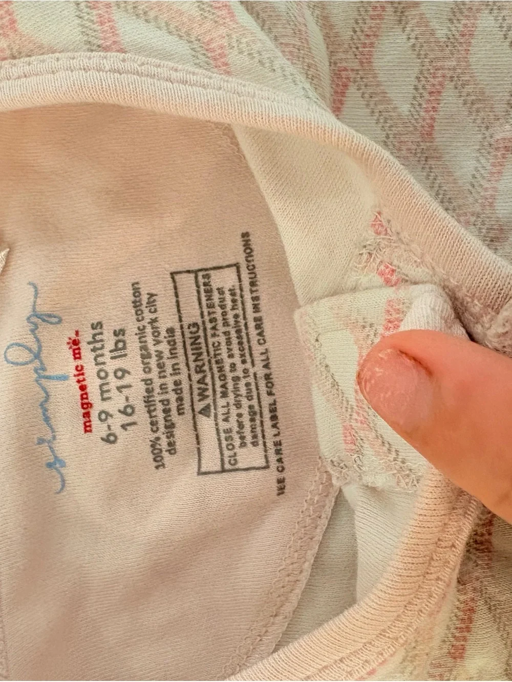 Magnetic Me Pink Baby Sleepers Set