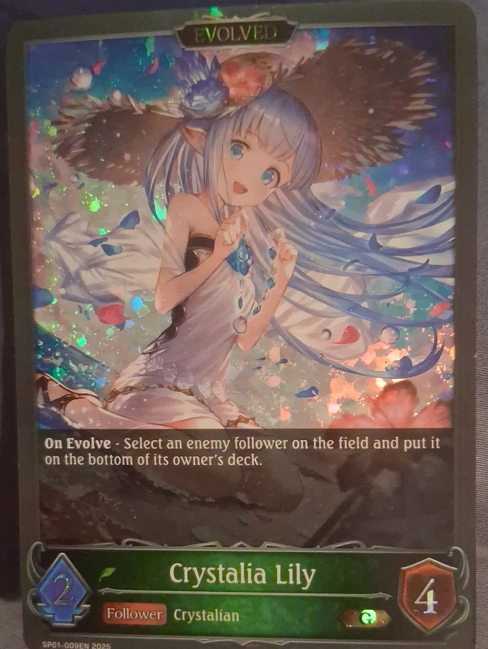 Crystaliana Lily Trading Card - Blue / White Holographic