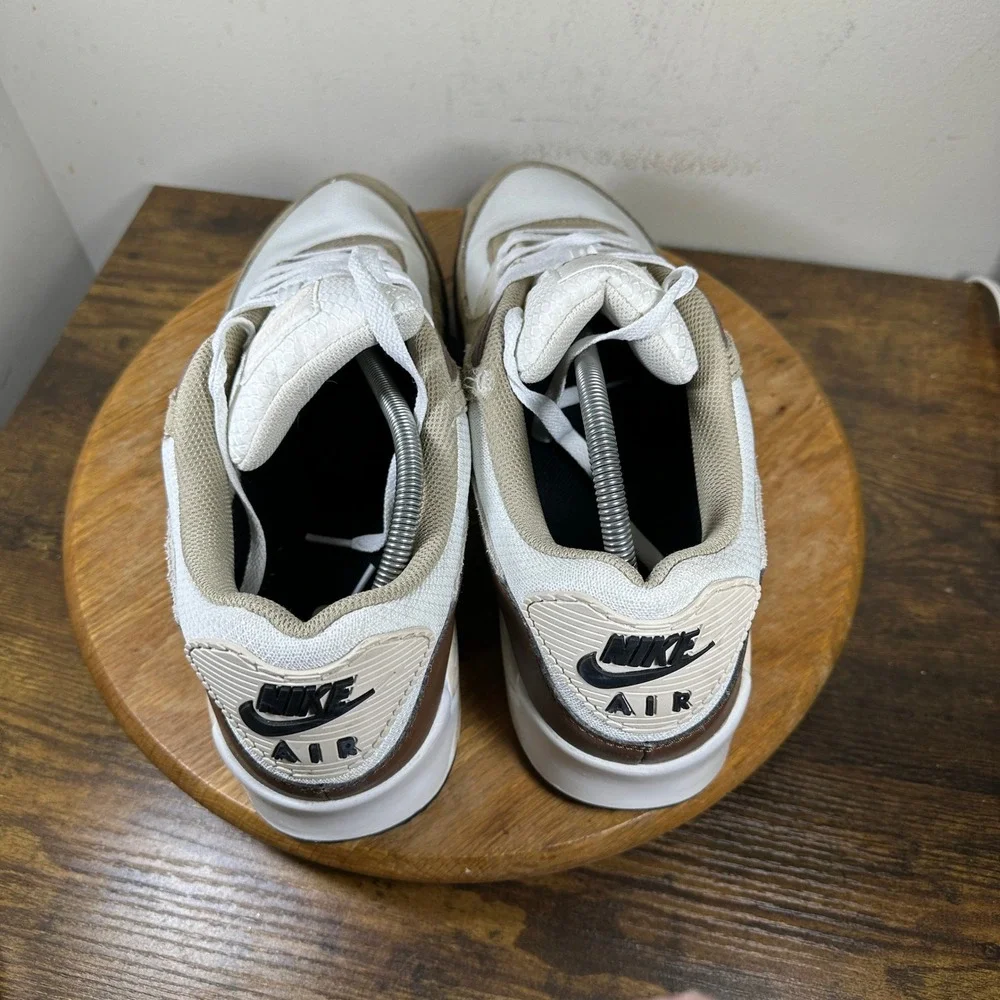 Nike Air Max 90 Mens White Tan Brown DM0029-109 Sneakers Size 14