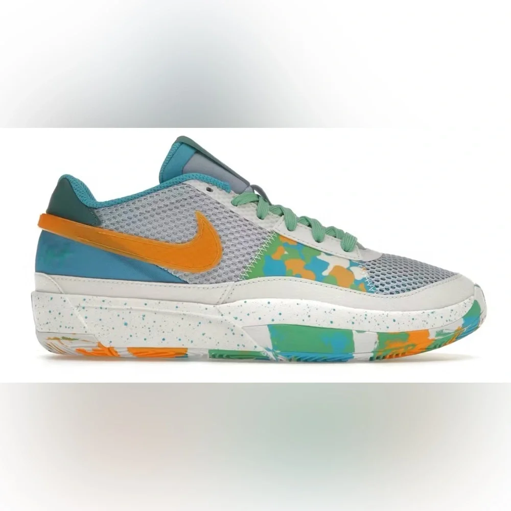 Nike Ja 1 'Water‎ Battle' Blue Orange Sneakers Size 4.5Y DX2294-100 w/Box
