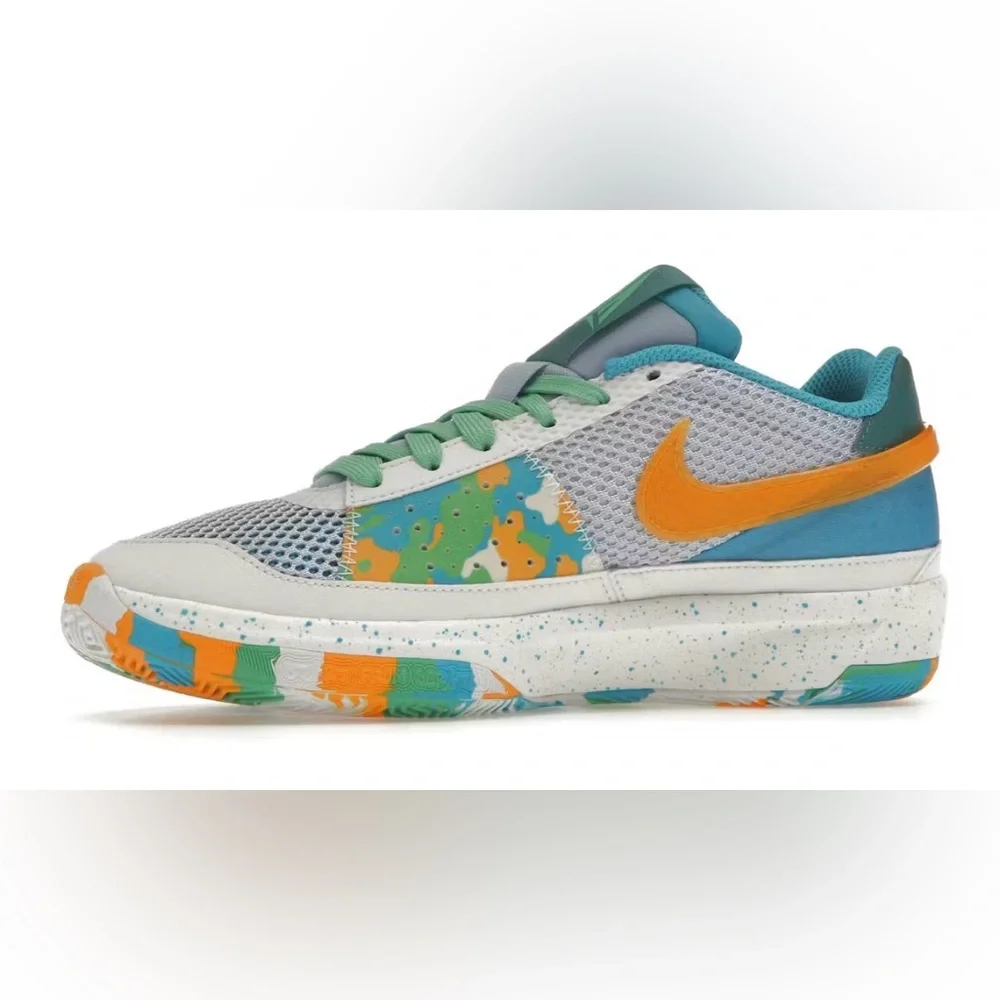 Nike Ja 1 'Water‎ Battle' Blue Orange Sneakers Size 4.5Y DX2294-100 w/Box