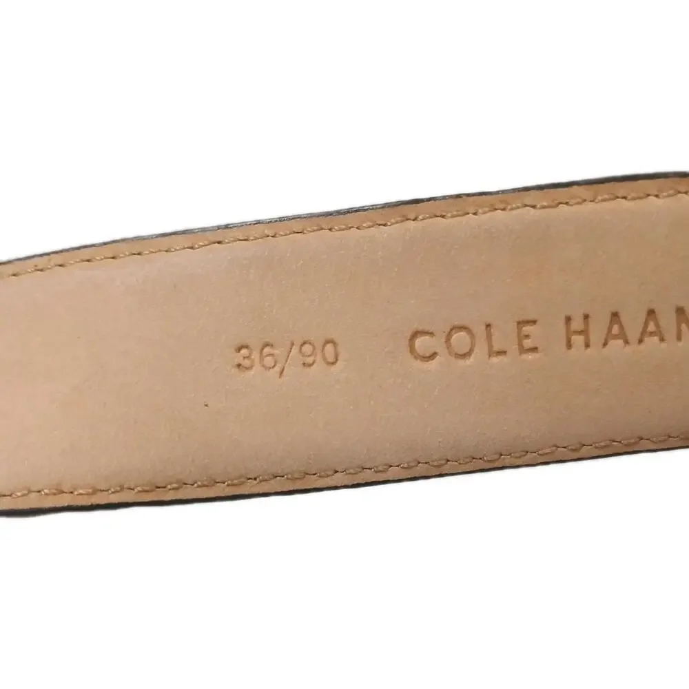 Cole Haan Men's Woven Leather Belt Brown 36 / 90‎ Intricate Luxury Weave Preppy