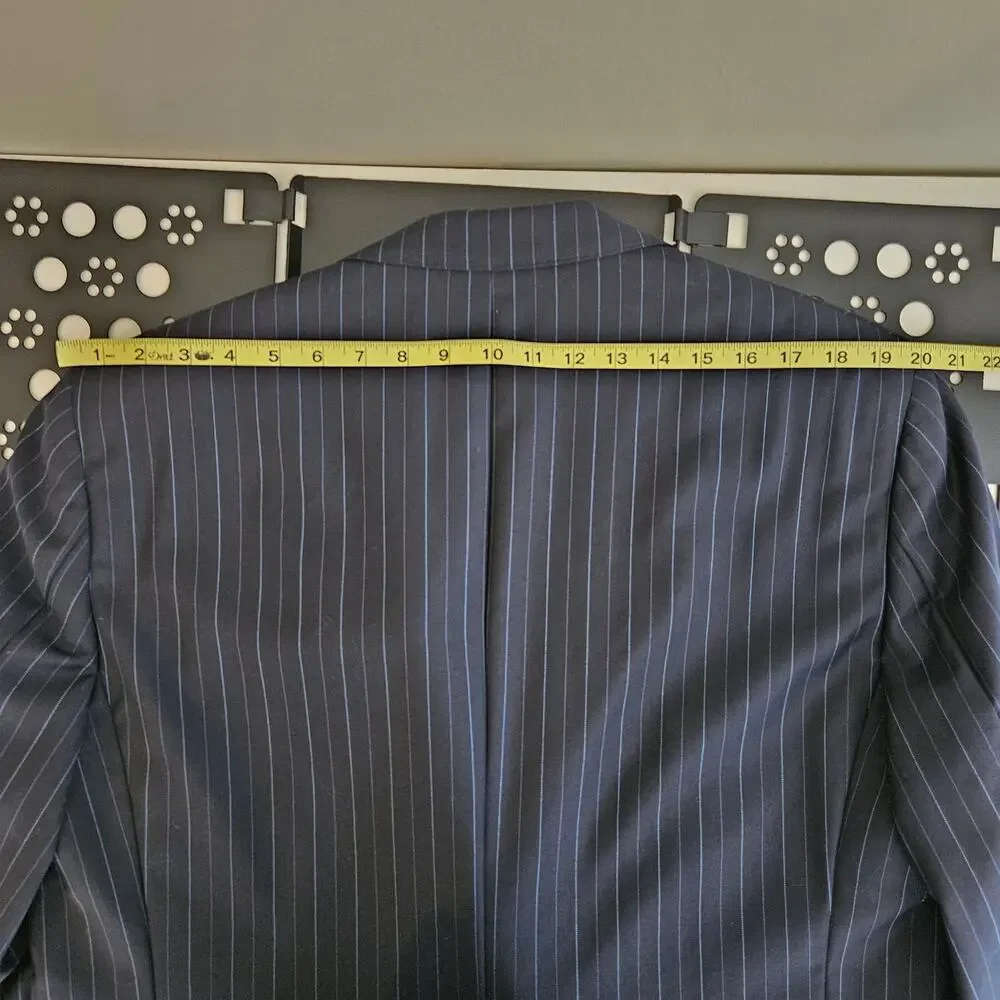 Brooks Brothers Ermenegildo Zegna Wool Blazer Navy Blue Pinstripe | Men's‎ 46 R
