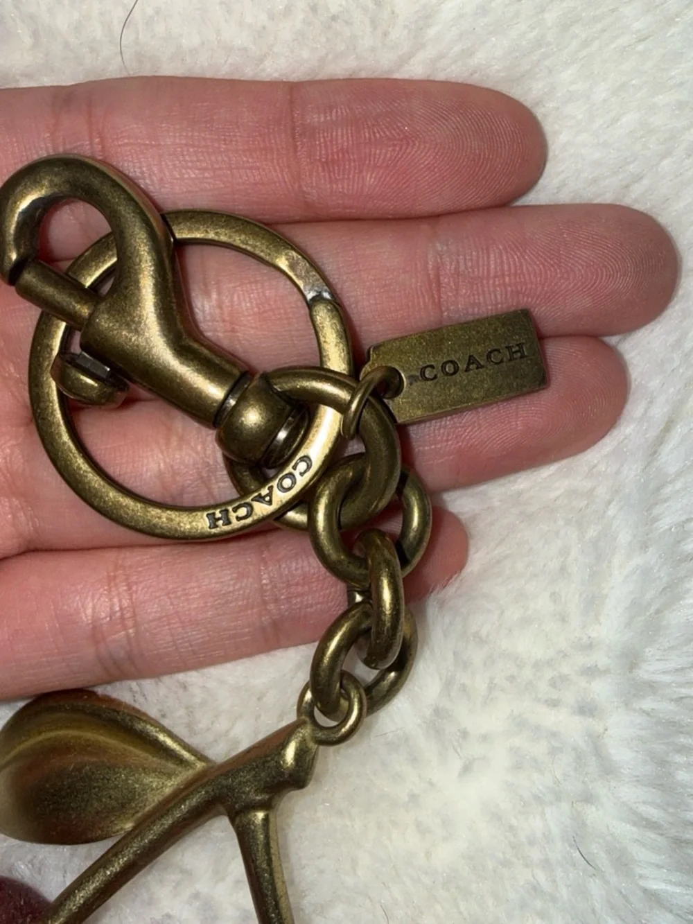 Coach cherry keychain