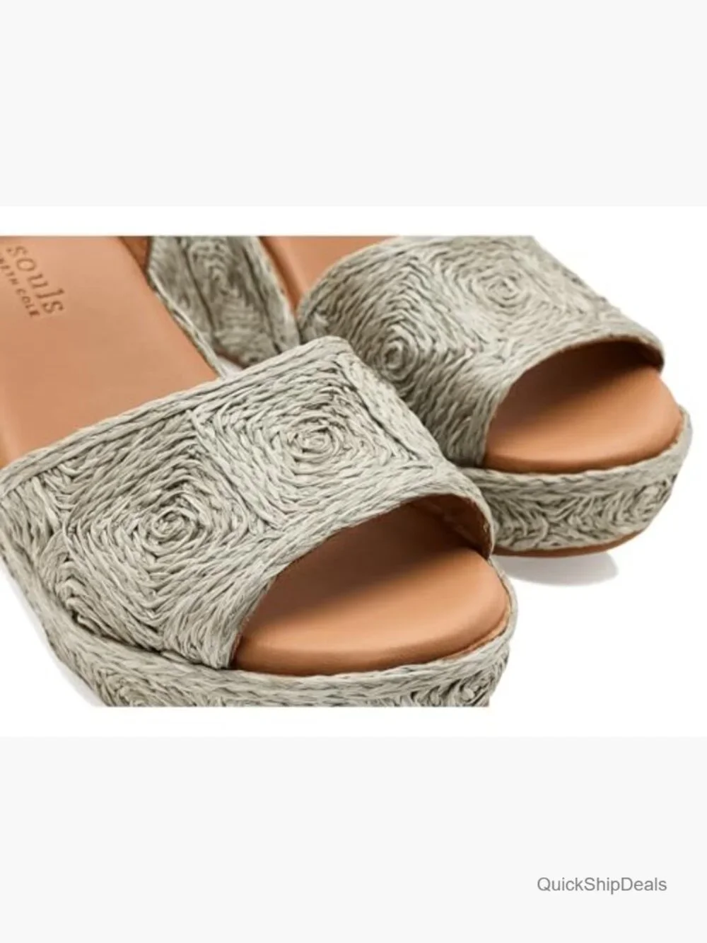 N/A leather raffia