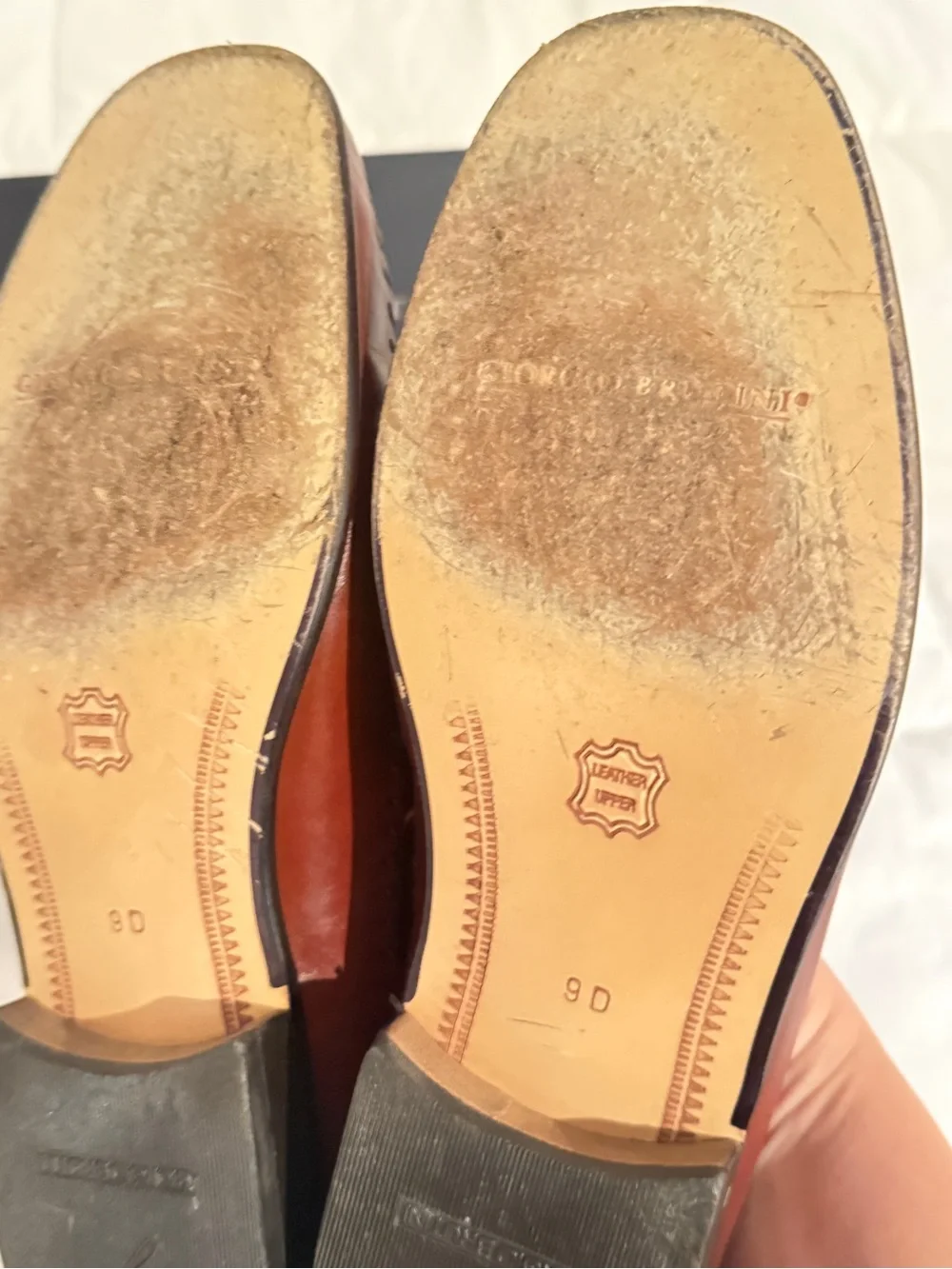 Giorgio Brutini Men's Woven Leather Slip-Ons - Cognac