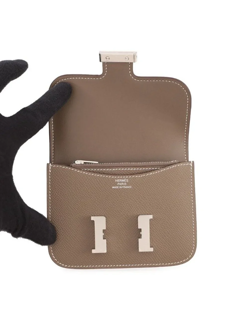 Hermes clasp leather