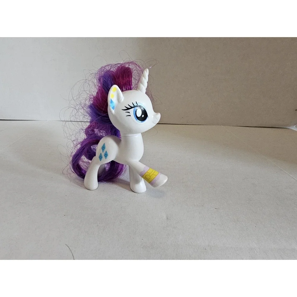 My Little Pony Rarity‎ Unicorn Figure White Pony Purple Hair ~3