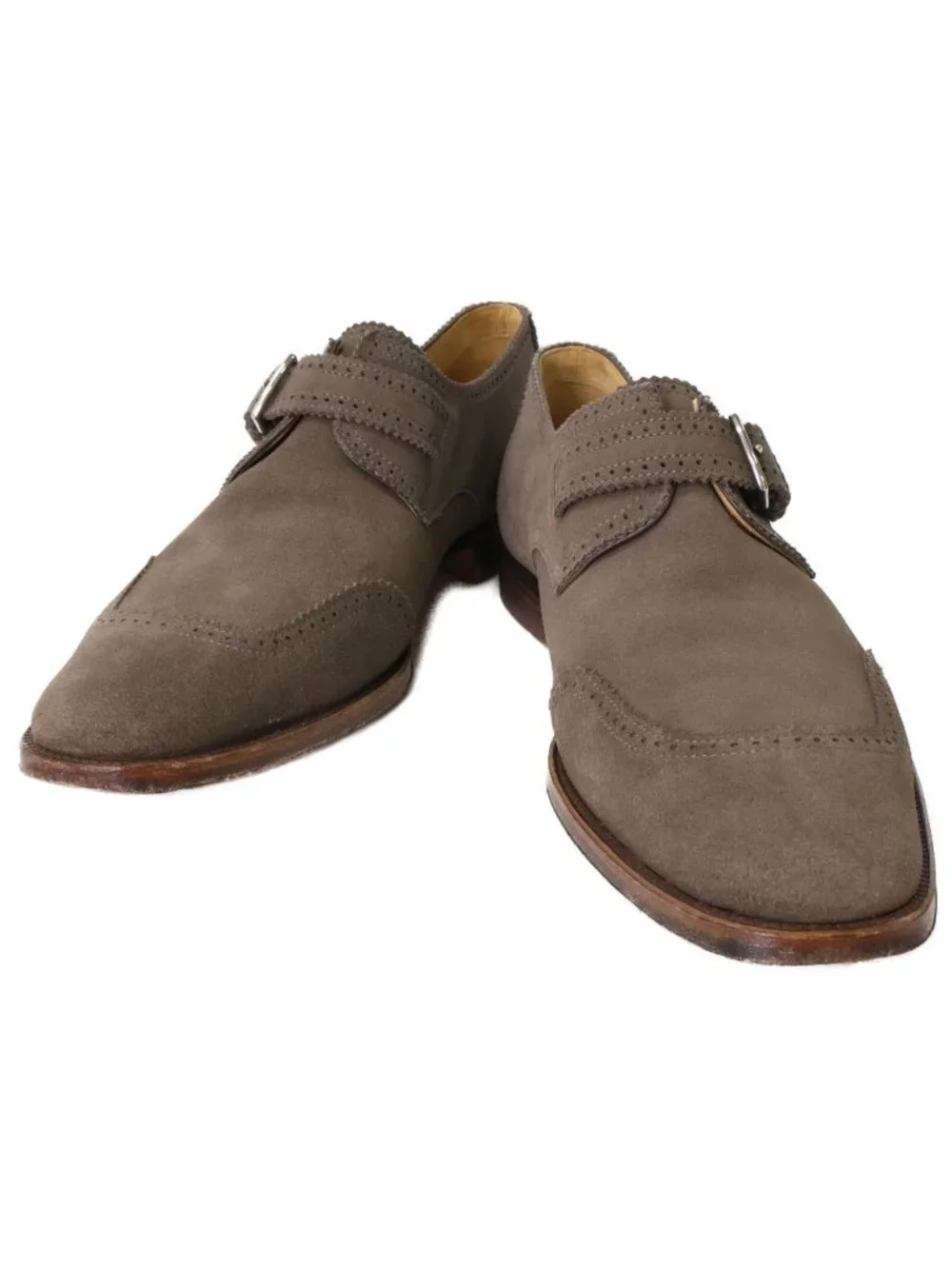 Hermes Suede Monk Strap Shoes