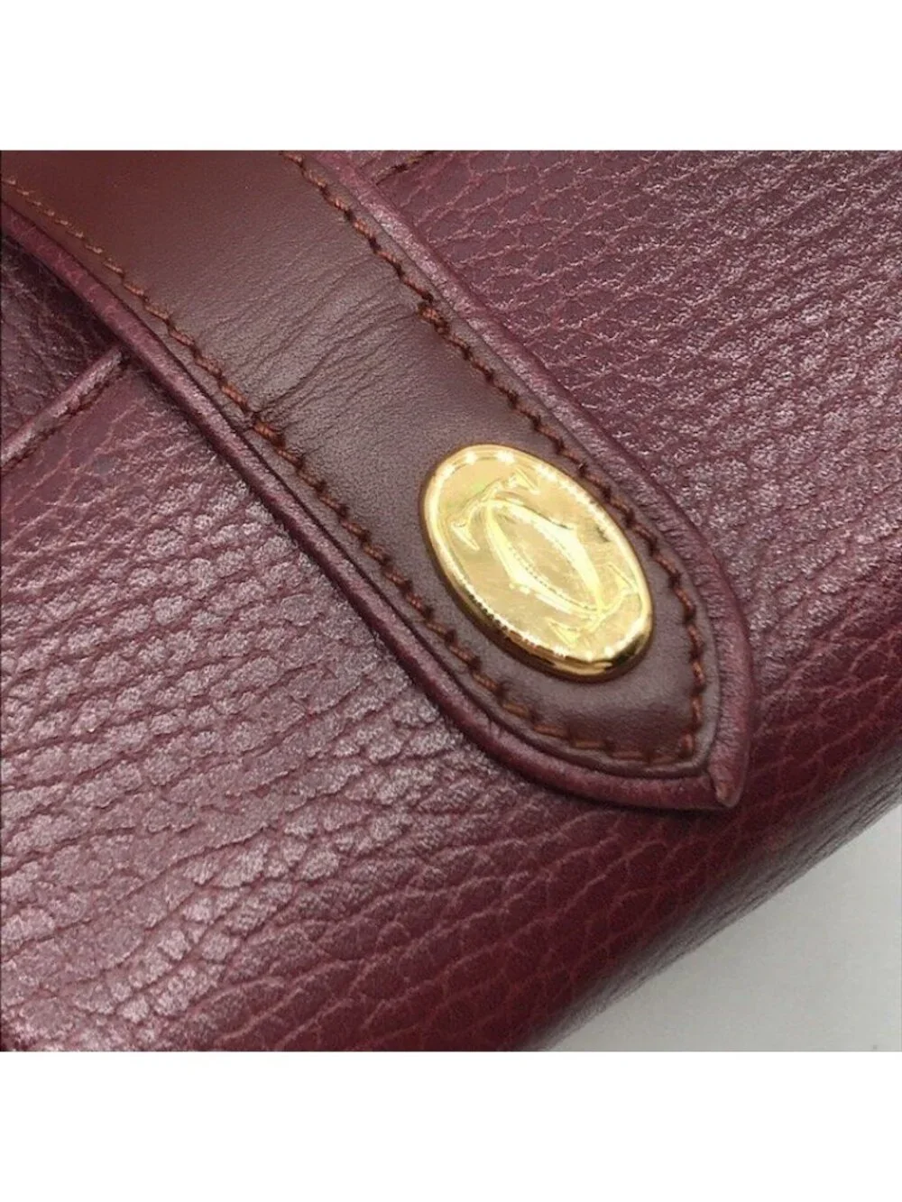 Cartier Leather Trinity Hand Vanity Gold Pouch