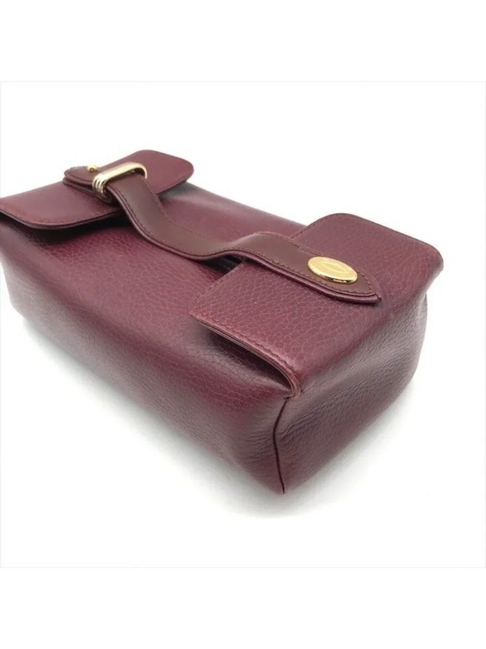 Cartier Leather Trinity Hand Vanity Gold Pouch