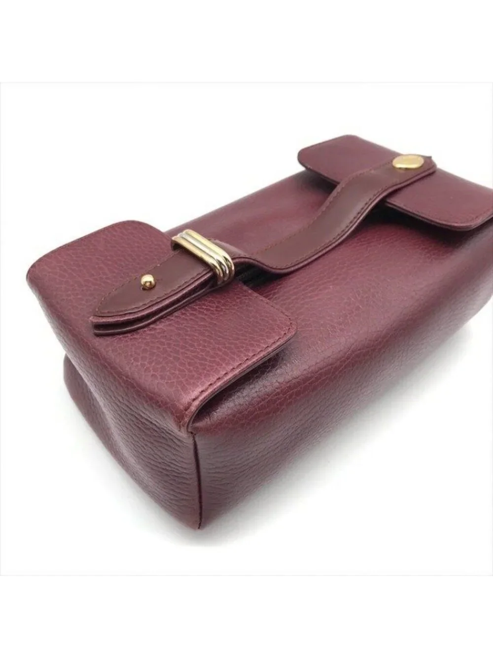 Cartier Leather Trinity Hand Vanity Gold Pouch