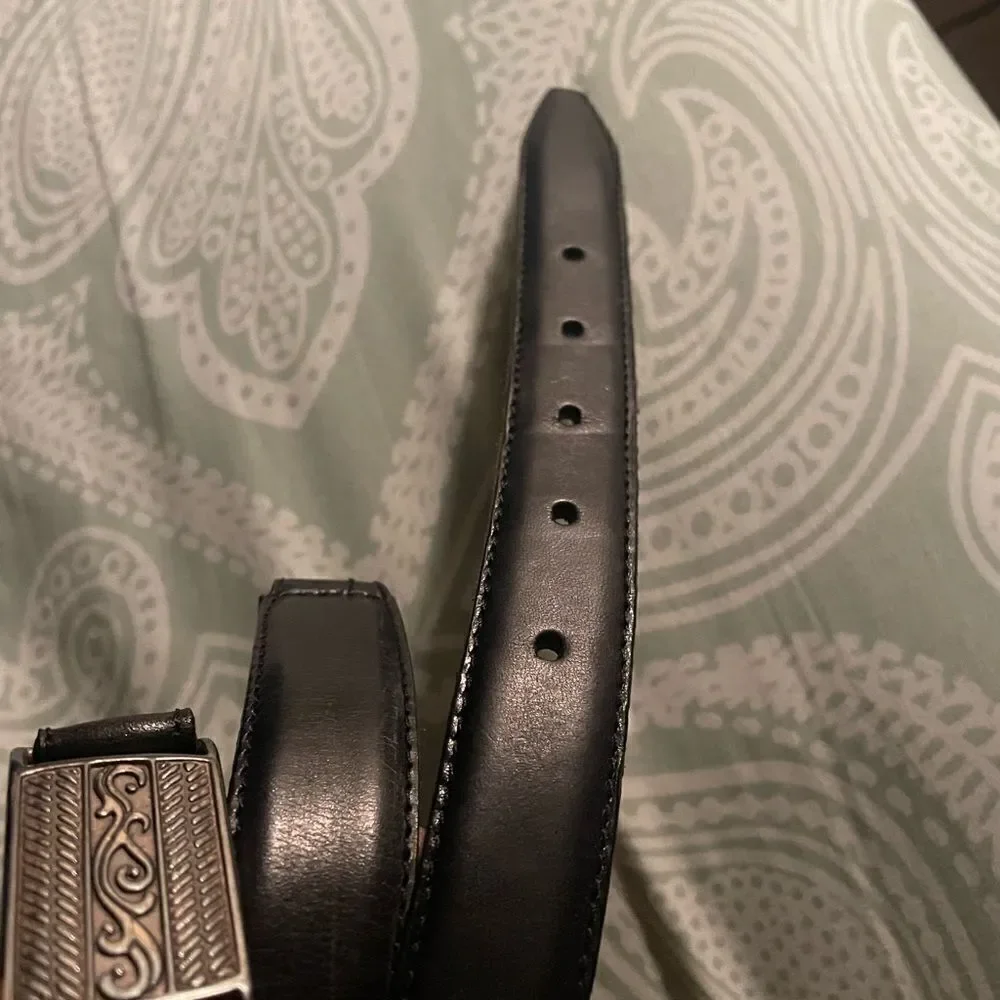 Fossil black leather