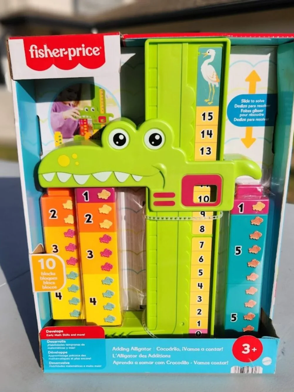 NEW Fisher-Price Alligator Counting Activity with 10 Stacking Blocks Preschool L