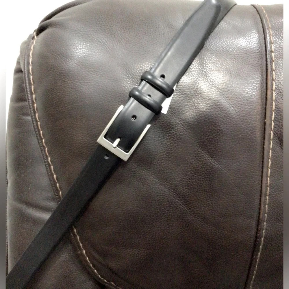 Men’s Wearhouse Big & Tall Black Leather Men’s Belt Size 58