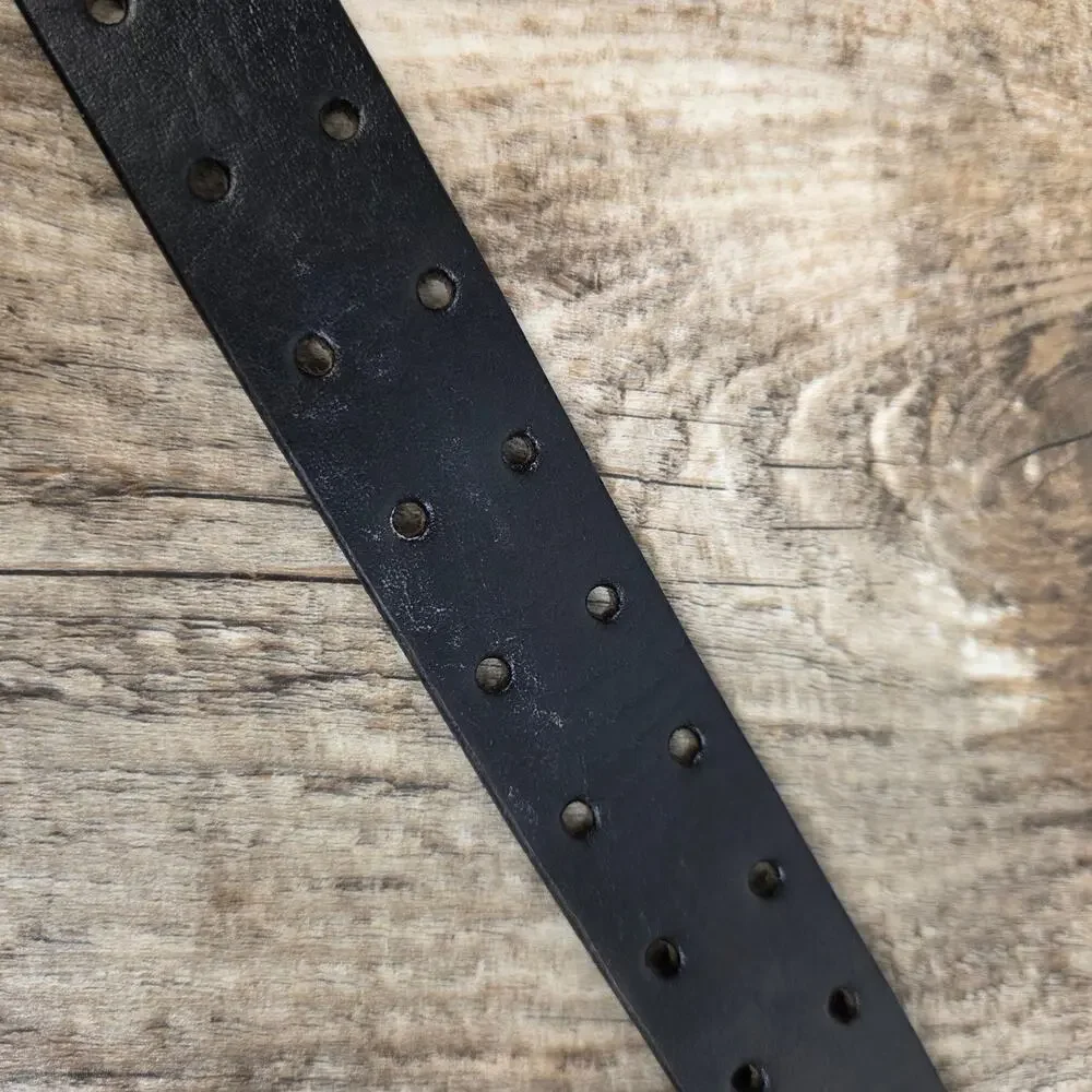 N/A black leather