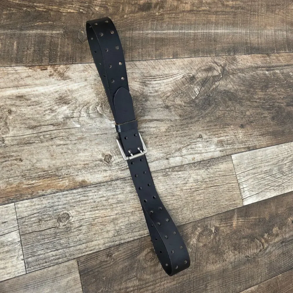 N/A black leather