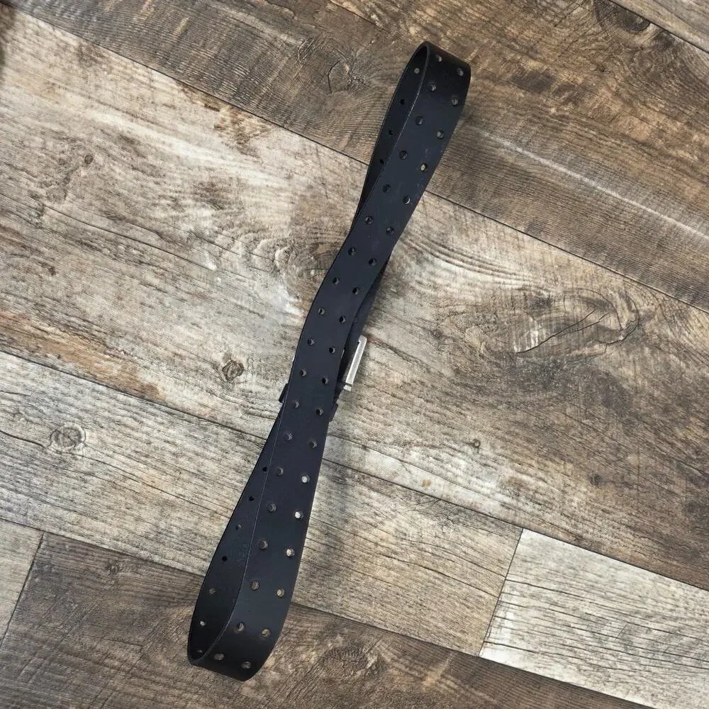 N/A black leather