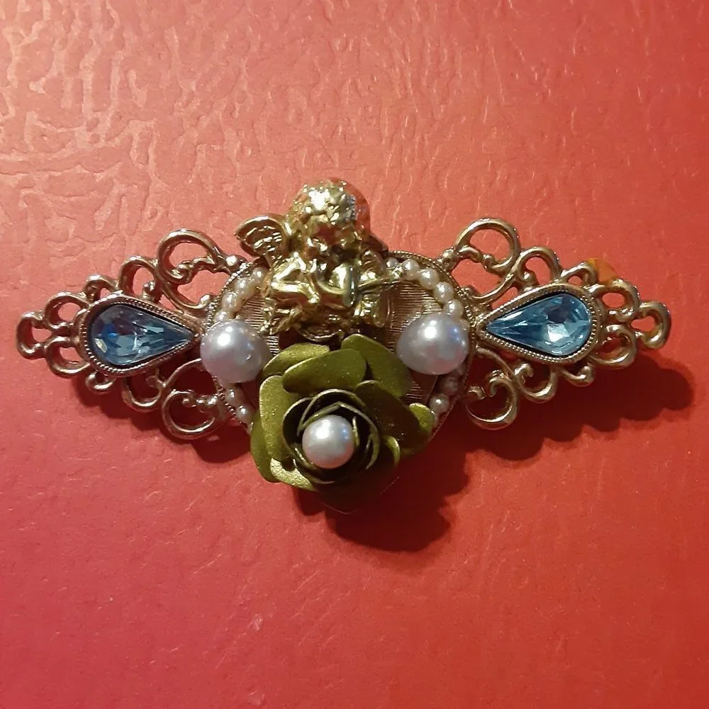 Gold-toned Angel Brooch