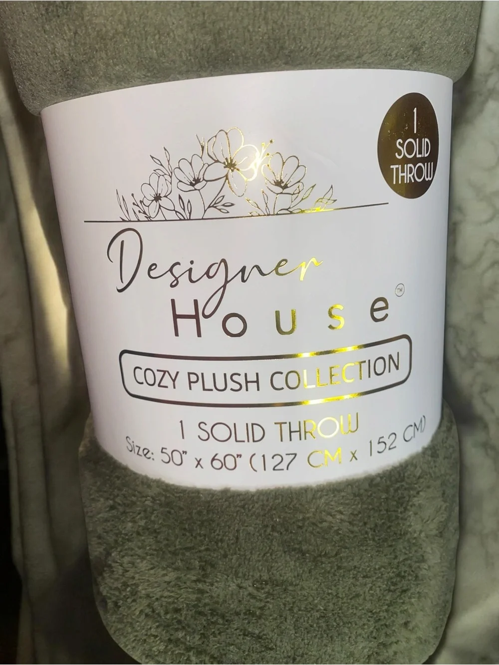 Solid plush throw