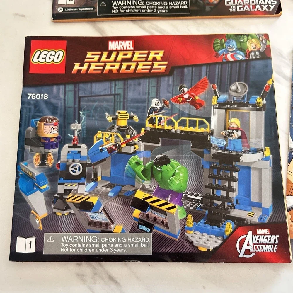 LEGO‎ Marvel Super Heroes Bundle of 5 Instruction Manuals Spiderman Guardians