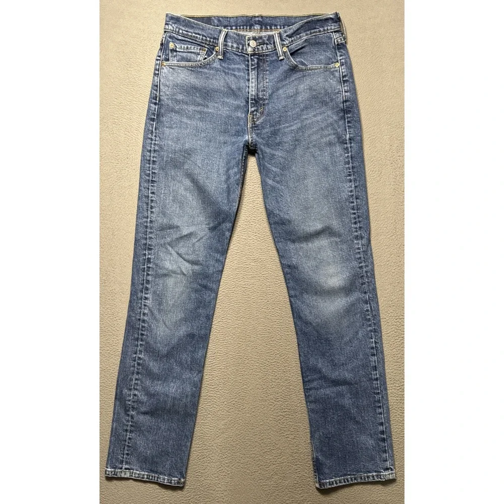 Levis 514 Jeans Mens 33x34 (32x33) Slim Straight Faded Distressed Workwear Denim
