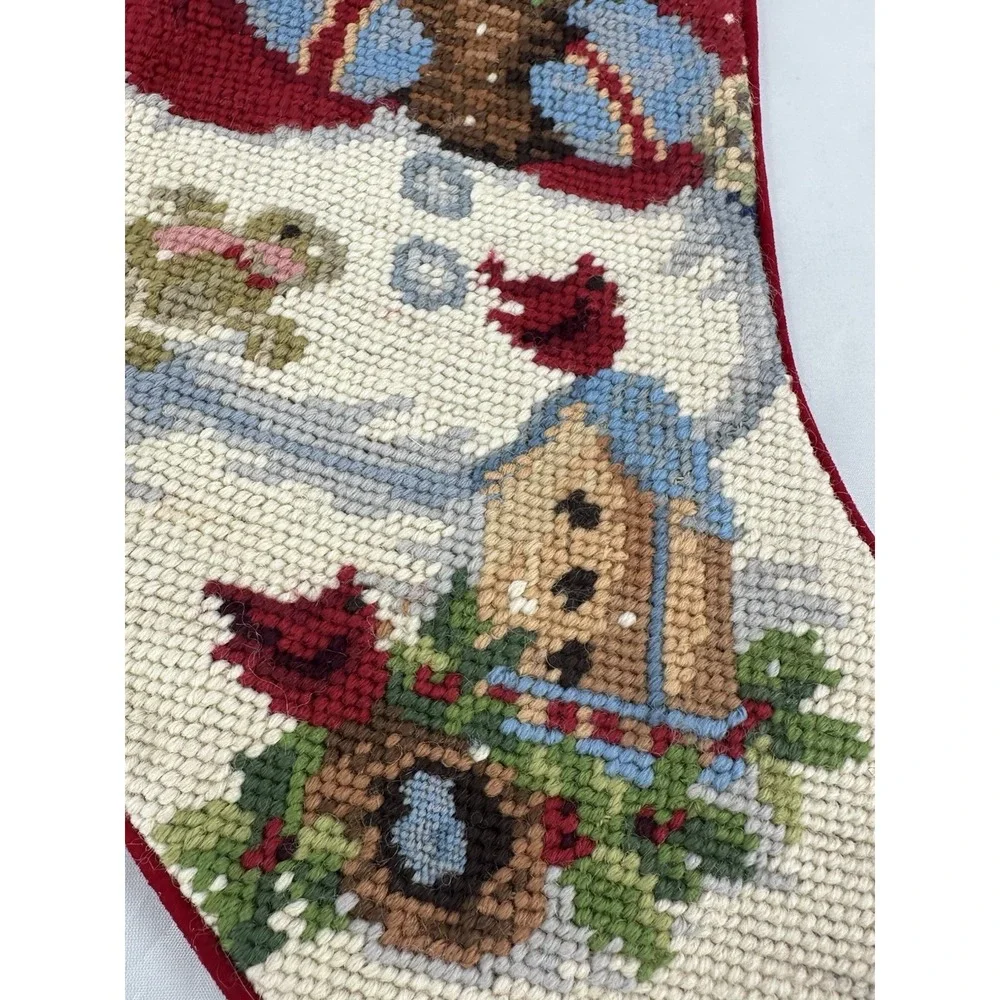 Let it Snow Needlepoint‎ Christmas Stocking Snow women 21