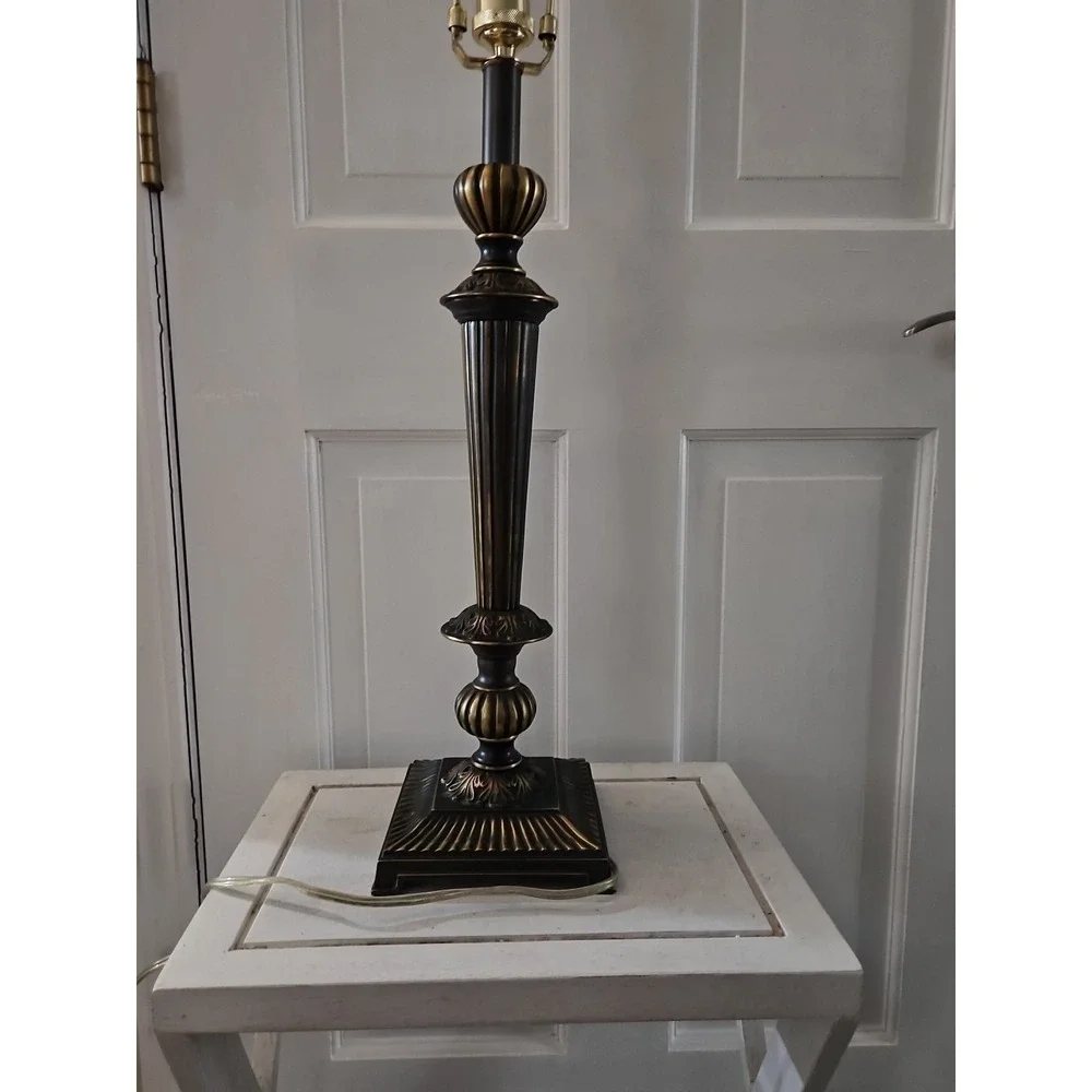 Vintage‎ 1980's Bombay Lamp With Black And Brass Finish