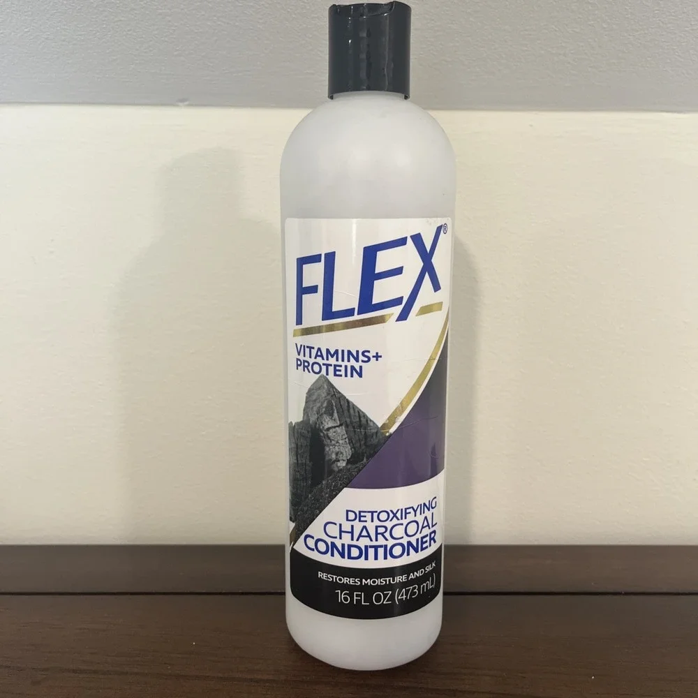 Flex Hair Charcoal Conditioner Detoxifying Vitamins + Protein 16‎ Oz HTF