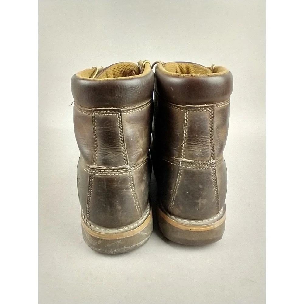 Carhartt Mens 6 Inch Waterproof Moc Toe Work Boots Brown Leather CMW6197 Size 11