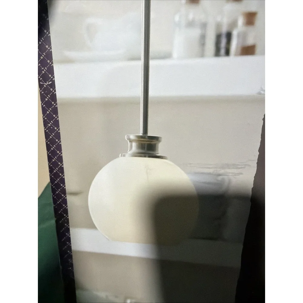 allen + roth  1‎ - Light Transitional Globe Mini Pendant Light Brushed Nickel