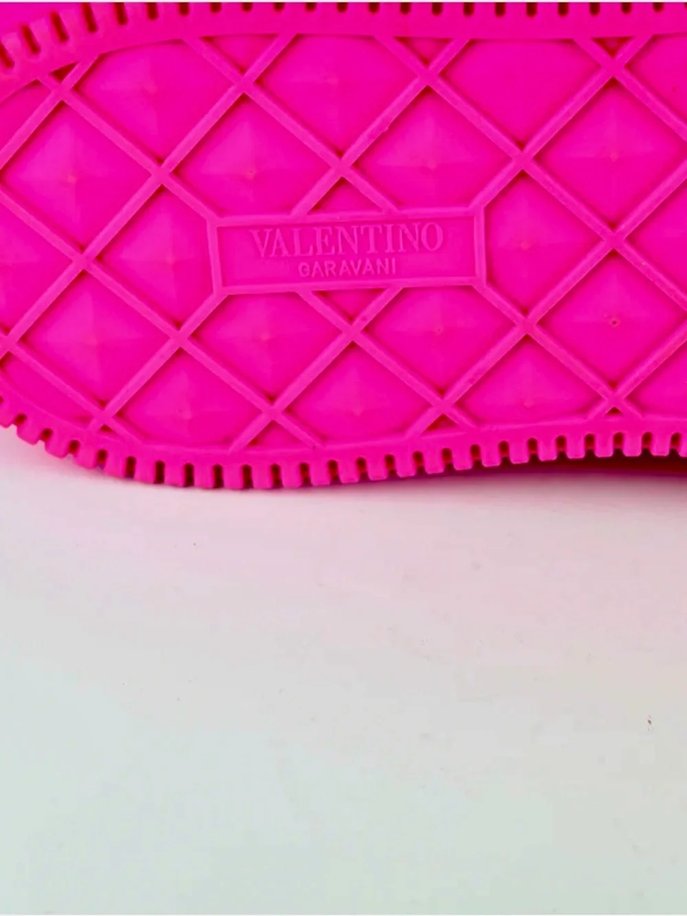 Valentino Garavani Neon Pink Lace-Up Sneakers