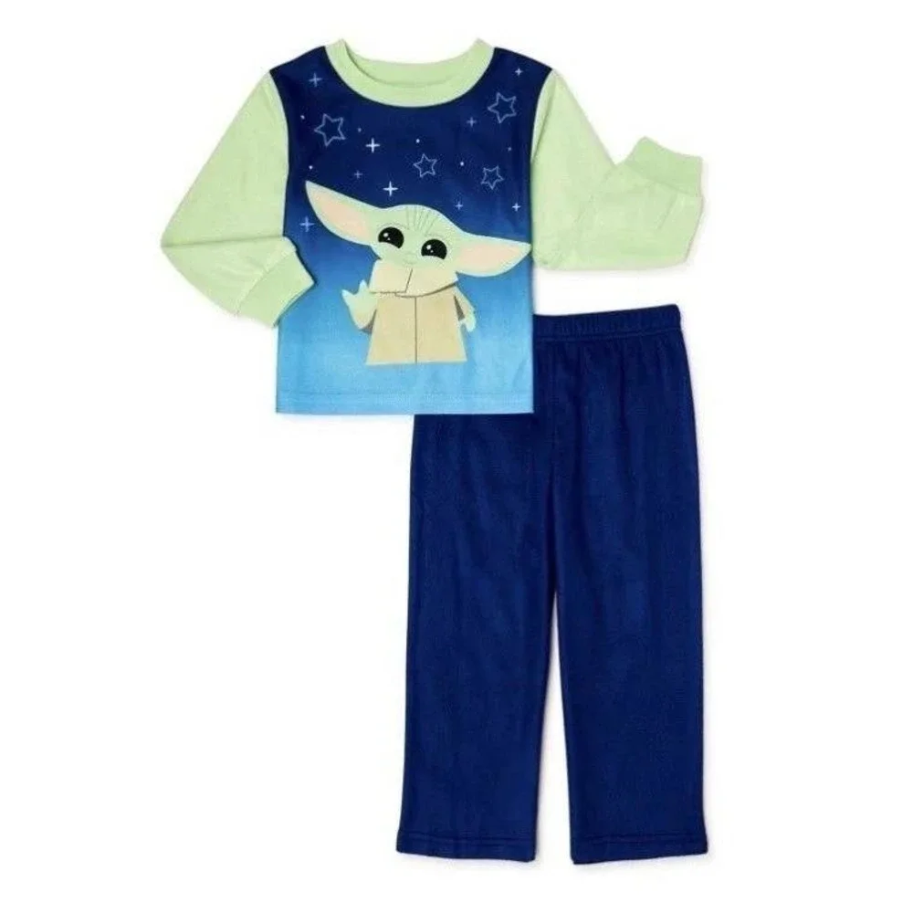 Star‎ Wars PJ The Mandalorian Baby Yoda Boys Flannel 2PC Pajama Set Size 2T NEW
