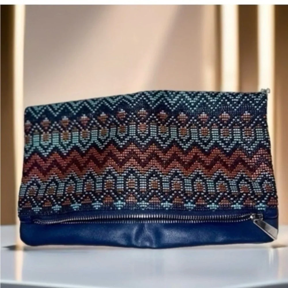 Express Multicolor Patterned Clutch