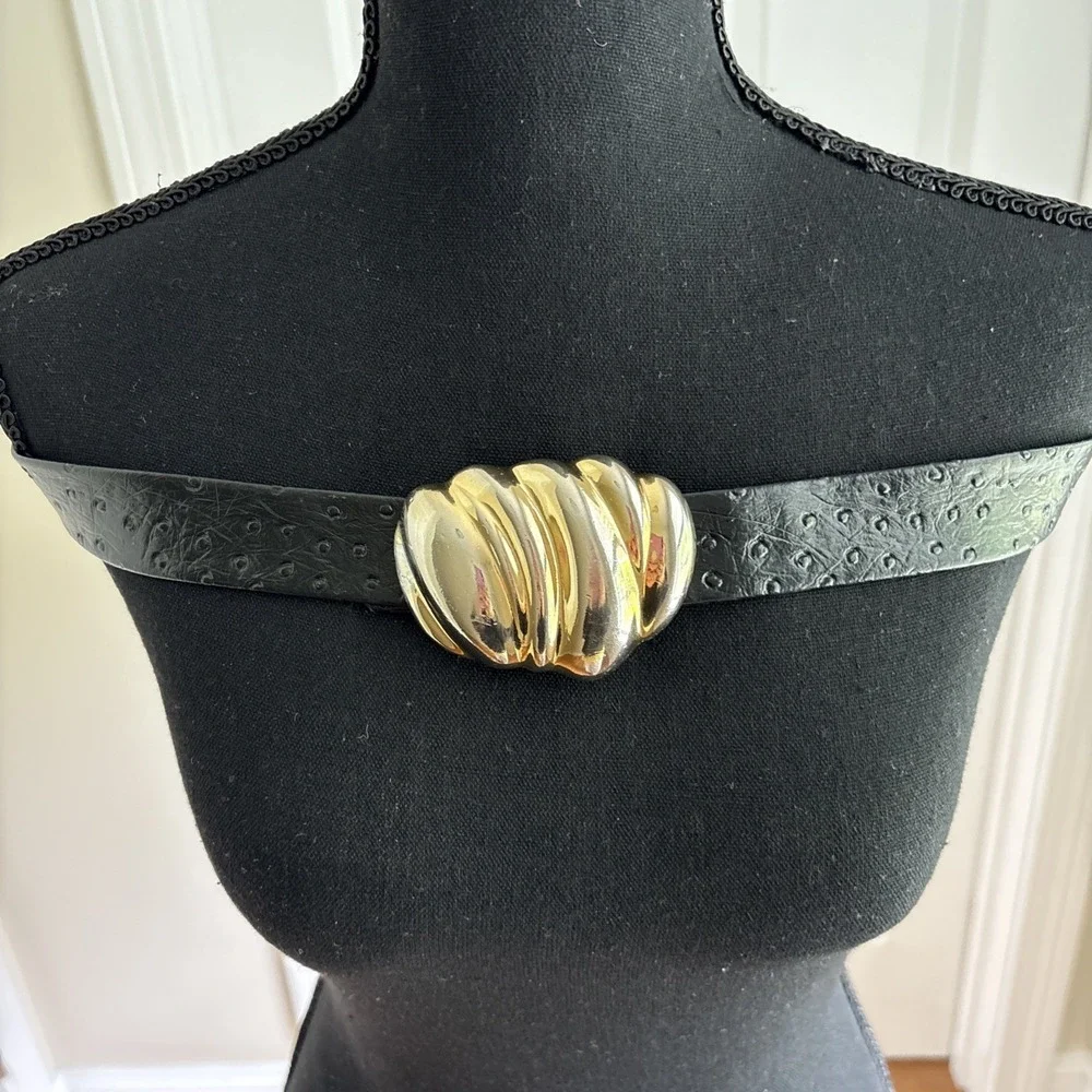 GAY BOYER BELT BUCKLE - WAVY DESIGN‎ - GOLD/SILVER TWO TONE