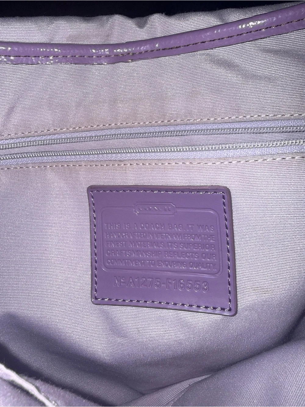 Coach features sateen
