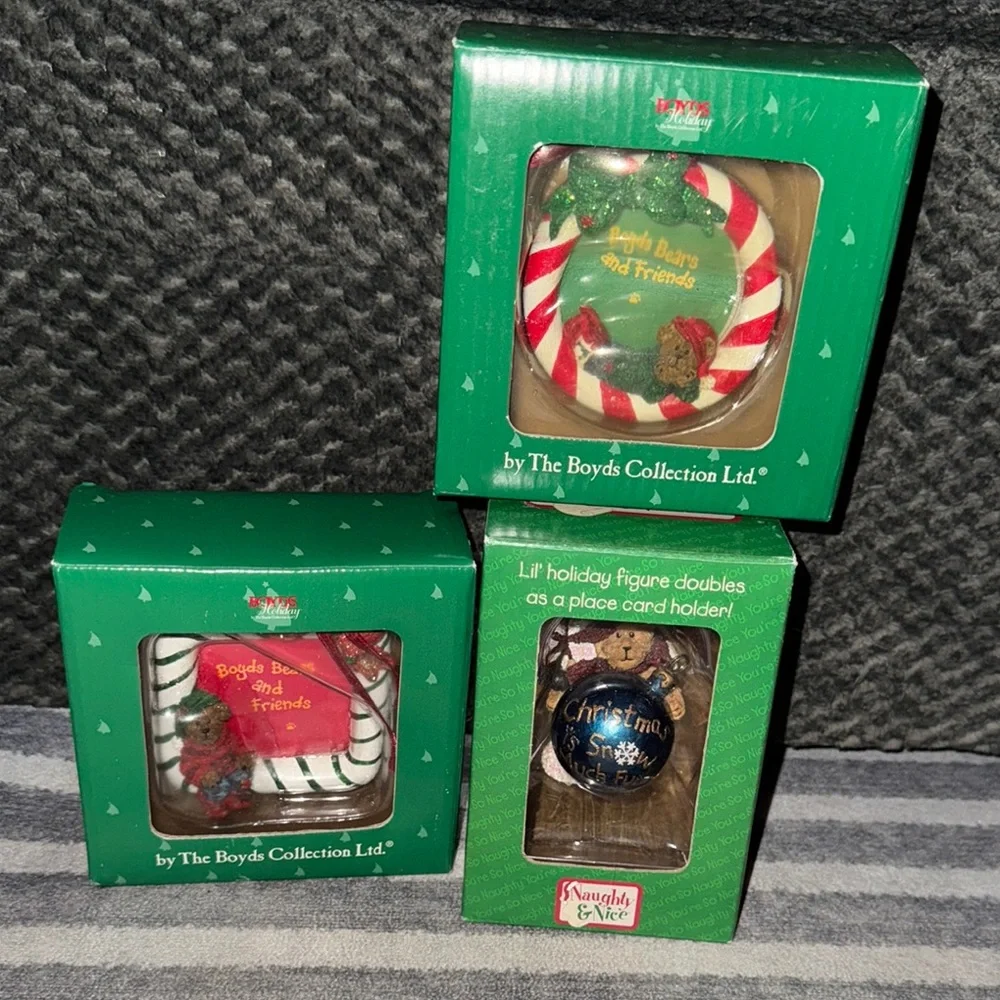 Boyds Bears ornaments celebrate