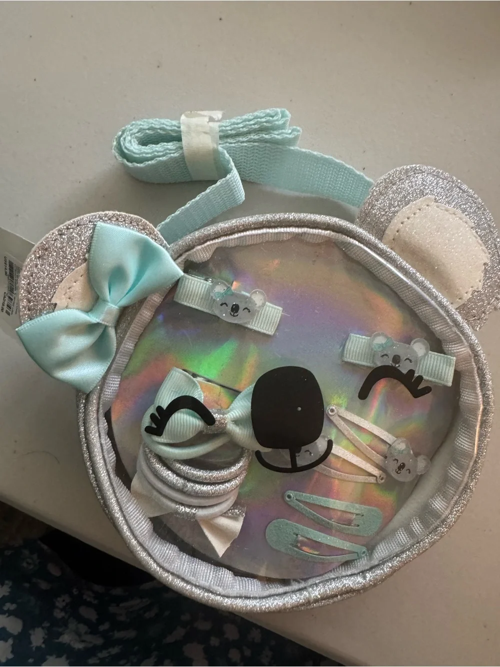 Claire's Iridescent Koala Accessory Set - Mint Green & Silver