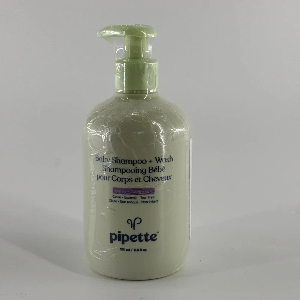 Pipette Baby Shampoo + Wash Vanilla Ylang‎ Ylang Gentle 351 ml 11.8 fl oz Sealed