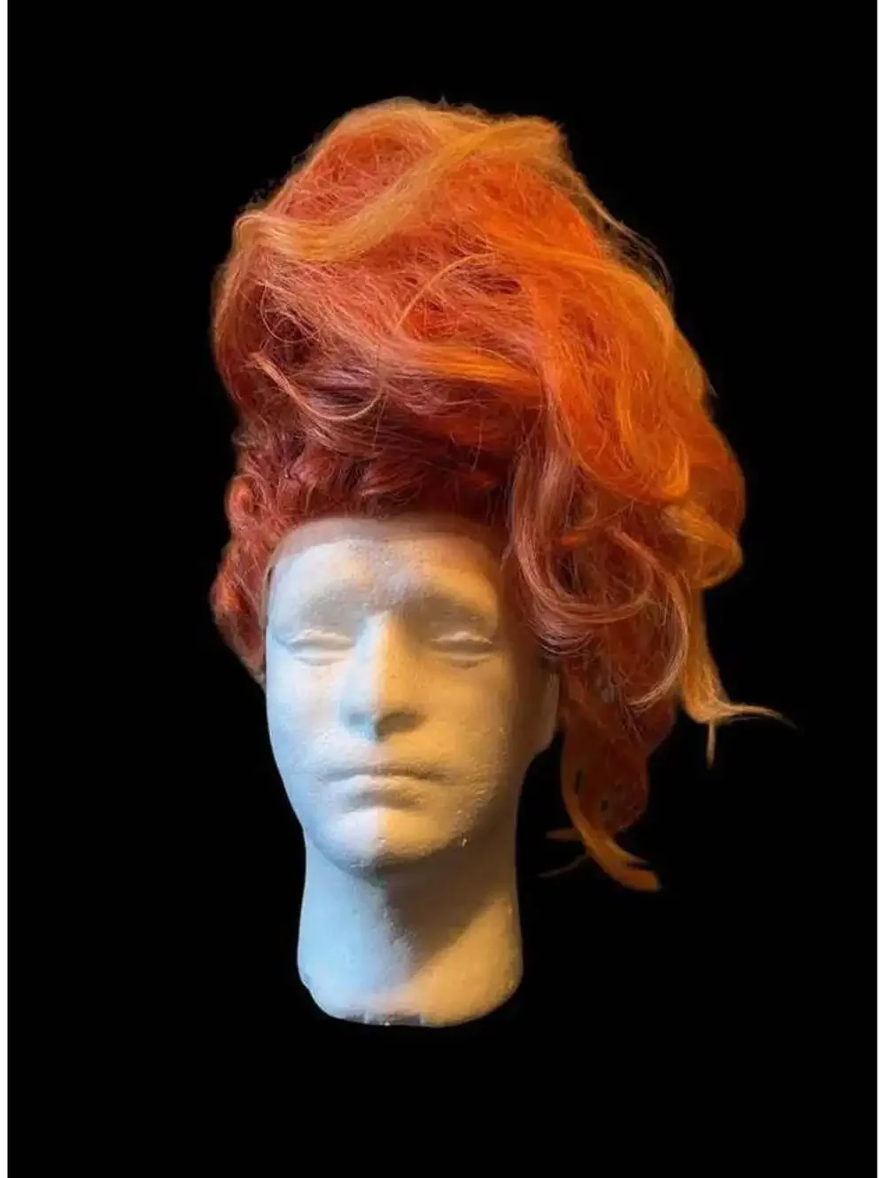 Stylized Orange and Red Lace Front Wig