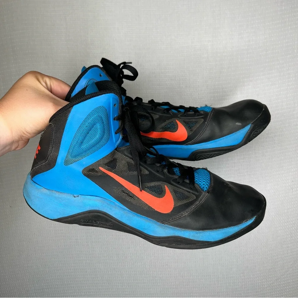 Nike‎ Dual Fusion BB II Black/Blue/Orange Mens Basketball Shoes
