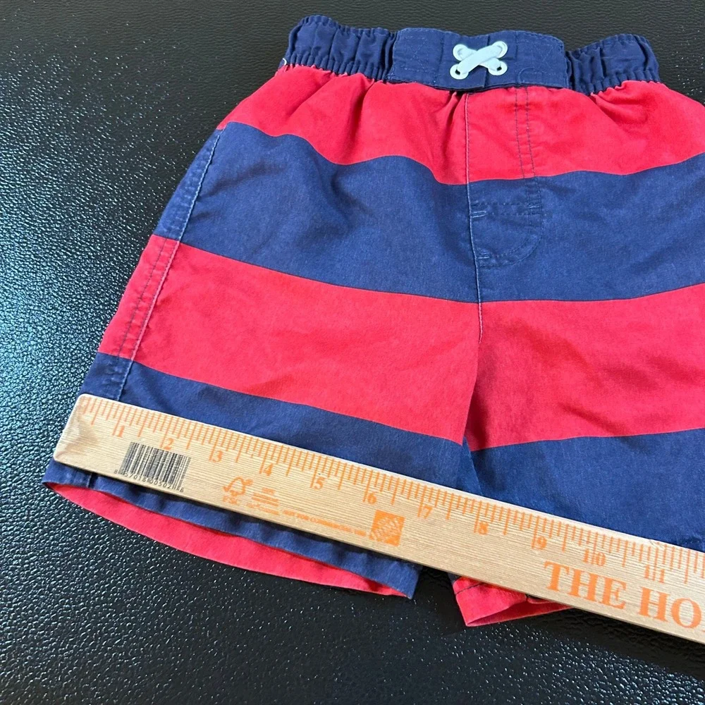 Circo Striped Swim Trunks Elastic Waist Swim‎ Shorts Casual Red Blue Toddler 3T