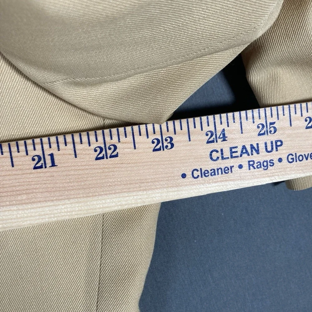 Botany 500 100% Pure Wool Blazer Beige‎ Size 46 Made In USA Gold Buttons